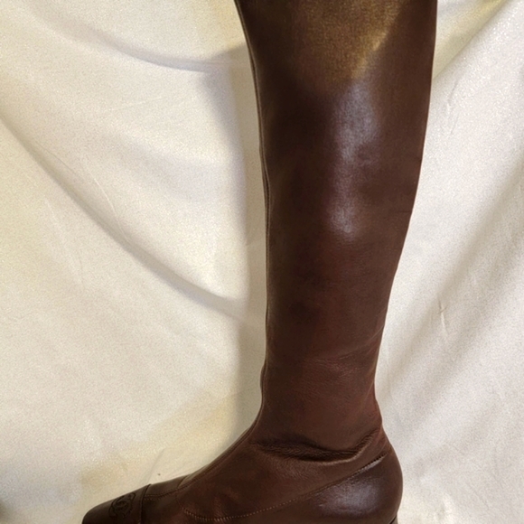 CHANEL Brown Lambskin Pull On Boots 37 - Picture 6 of 12